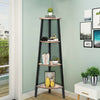 4-Tier Corner Shelf Metal Storage Rack Bookcase Plant Display Stand