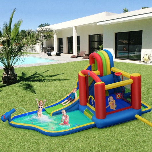 Inflatable Kid Bounce House Slide Climbing Splash Park Pool Jumping Castle