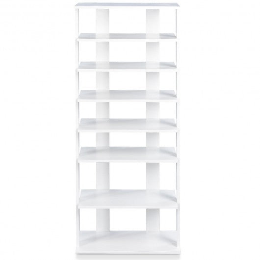 7 Tiers Big Shoe Rack Wooden Shoes Storage Stand