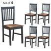 Set of 4 Dining Chair Spindle Back Wooden Legs