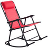 Outdoor Patio Headrest Folding Zero Gravity Rocking Chair