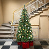 7 ft Premium Hinged Artificial Christmas Tree with Pine Cones