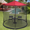 9' to 10' Outdoor Umbrella Table Screen Mosquito Bug Insect Net