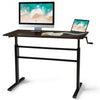 Height Adjustable Standing Desk with Crank Handle