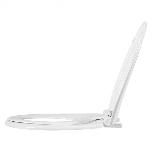 Toddlers & Adult Round Toilet Seat with Built-in Potty