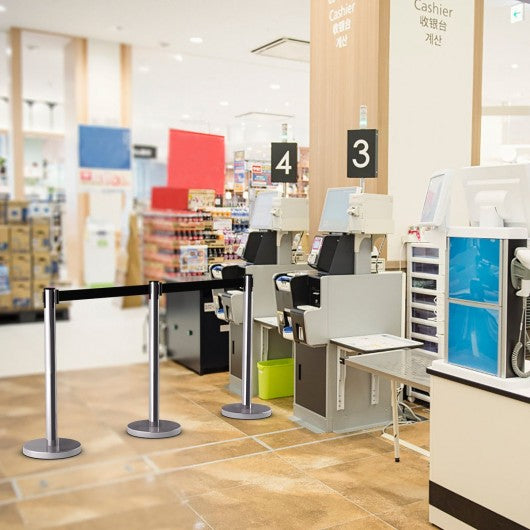 6Pcs Crowd Control Barrier Retractable Queue Pole