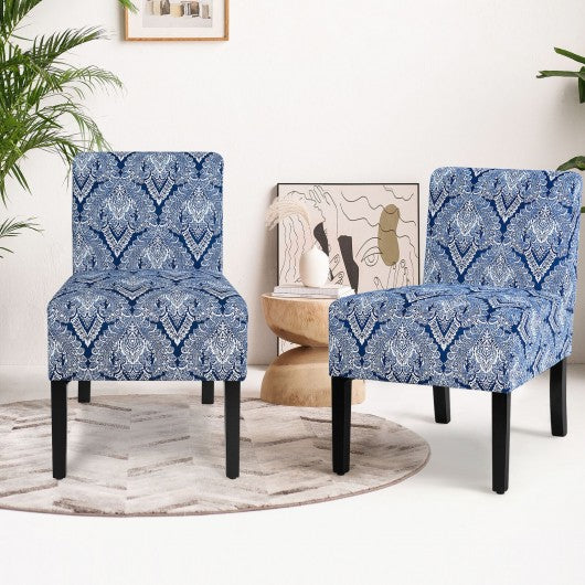 Armless Accent Upholstered Fabric Dining Chair