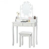 Makeup Dressing Table with Lighted Mirror and Touch Switch