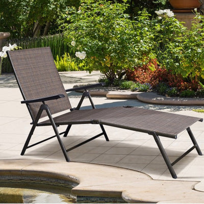 Outdoor Adjustable Chaise Lounge Chair