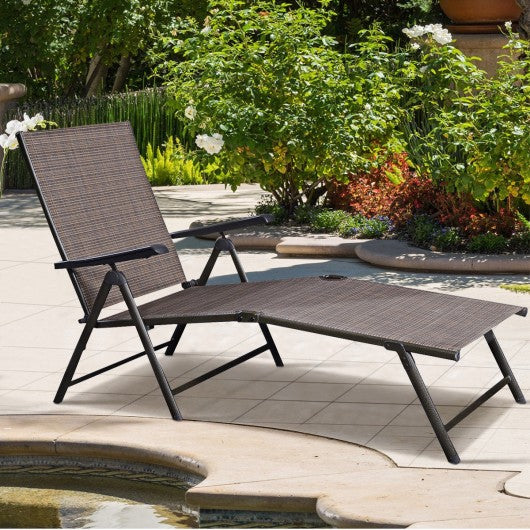Outdoor Adjustable Chaise Lounge Chair