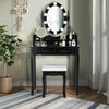 Makeup Dressing Table with Lighted Mirror and Touch Switch