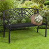 Patio Park Yard Outdoor Furniture Steel Bench