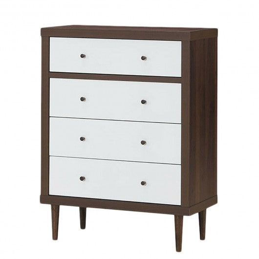 4 Drawer Dresser Wooden Chest Storage Freestanding Cabinet