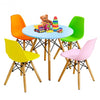 5 Piece Kids Colorful Set with 4 Armless Chairs