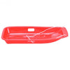 Winter 2 Handles Pull Rope Kids Snow Sled Boat Sledge-Red