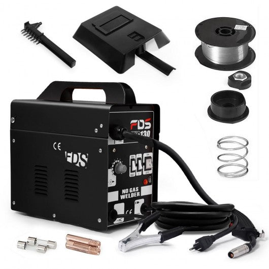 MIG 130 Welder Flux Core Wire Automatic Feed Welding Machine w/ Free Mask