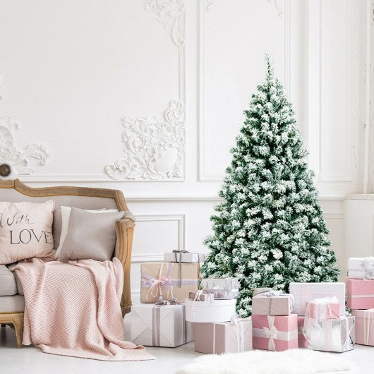 6 ft Preit Premium Snow Flocked Hinged Artificial Christmas Tree