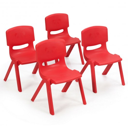 4 Pack Kids Plastic Stackable Classroom Chairs
