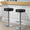 Adjustable Swivel Set of 2 Round Bar Stool  Pub Chair-Black