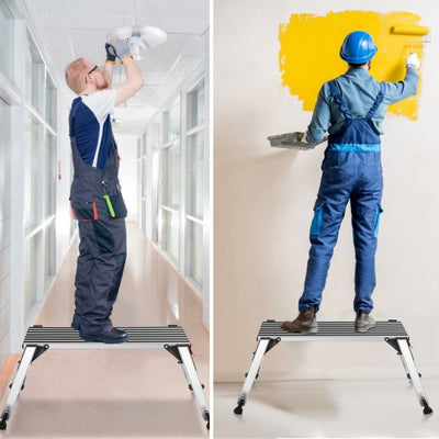 330 lbs Aluminum Folding Non-slip Drywall Step Stool Ladder
