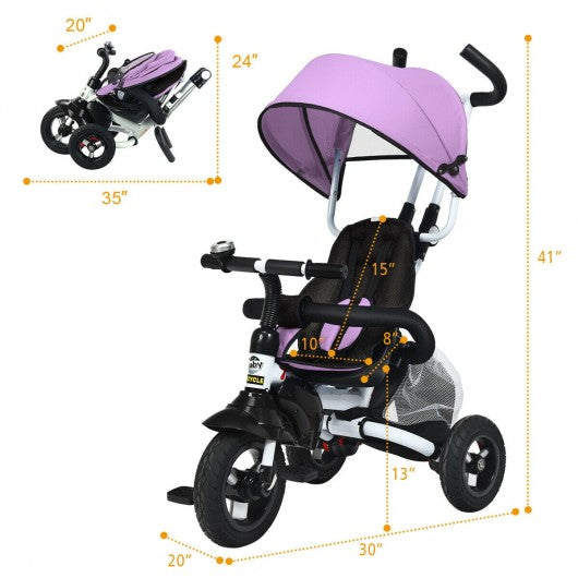 6-In-1 Kids Baby Stroller Tricycle Detachable Learning Toy Bike