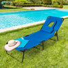 Folding Chaise Lounge Chair Bed Adjustable Outdoor Recliner