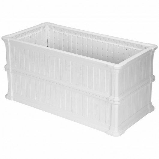 2 PCS Raised Garden Rectangle Plant Box