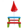 Kids Picnic Folding Table and Bench with Umbrella