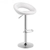 Set of 2 Bar Stools Adjustable PU Leather Swivel Chairs