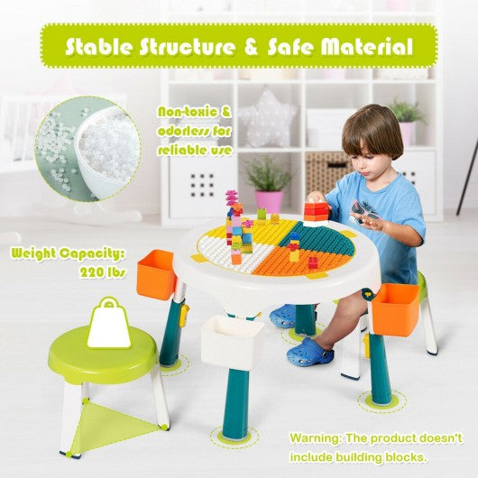 5 in 1 Kid Folding Storage Activity Table Chair Set