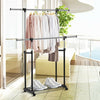 Height Adjustable Extendable Double Rail Clothes Rack