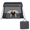 Lightweight Foldable Baby Playpen w/ Carry Bag-Dark Gray