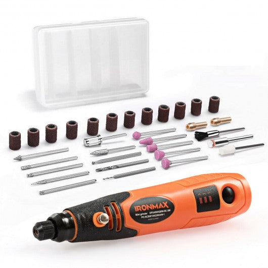Cordless Rotary Tool Kit Lithium-Ion Battery Powered 3 Speed