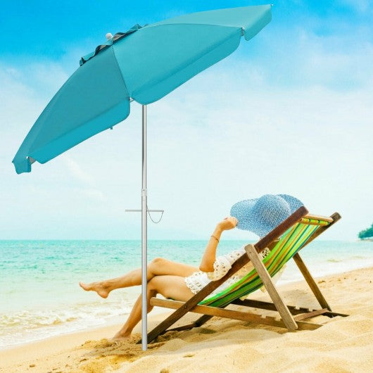 6.5FT Sun Shade Patio Beach Umbrella with Carry Bag