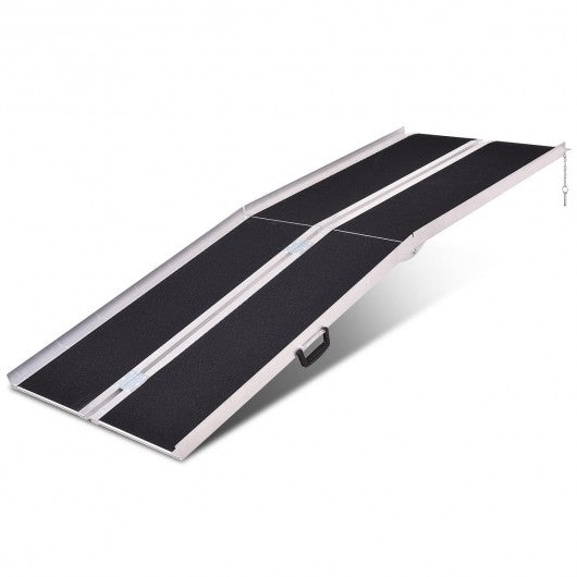 Portable Aluminum Non-skid Multifold Wheelchair Ramp-7'