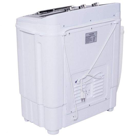 8 Lbs Compact Mini Twin Tub Washing Spiner Machine