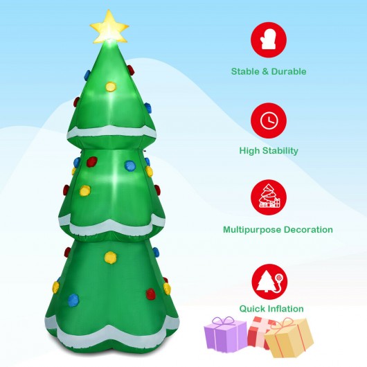 10' Inflatable Christmas Tree LED Lighted Giant Waterproof Tree