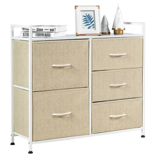 5 Dorm Room Unit Side  Drawers Storage-Beige