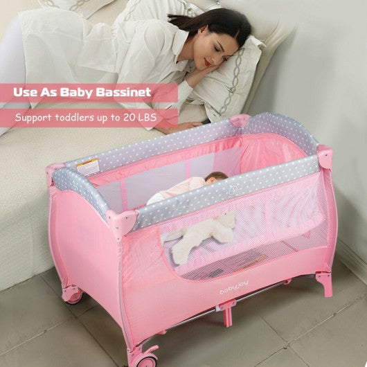 Foldable Baby Playard with Changing Station