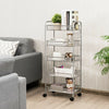 5 Tier Mesh Rolling File Utility Cart Storage Basket