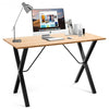 Computer Office Desk with Bamboo Top + Metal Frame-Natural Desk