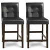 Set of 2  PVC Leather Bar Stools