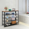 5-Tier Shoe Storage Organizer with 4 Metal Mesh Shelves