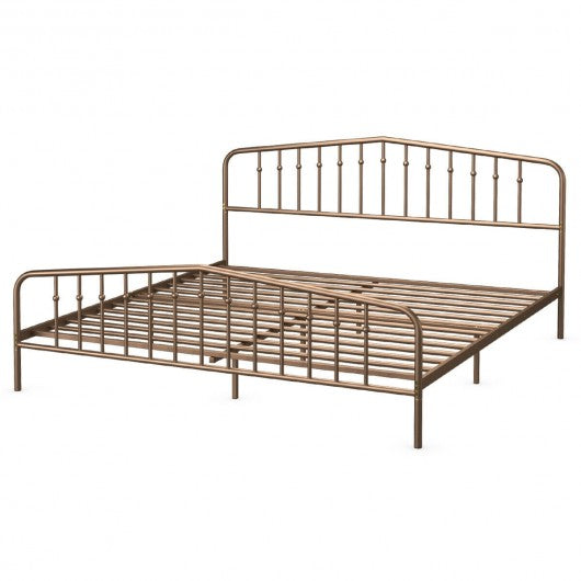 King Size Metal Bed Frame with Headboard & Footboard