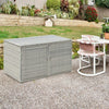 88 Gallon Garden Patio Rattan Storage Container Box