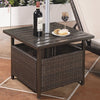 Outdoor Patio Rattan Wicker Steel Side Deck Table