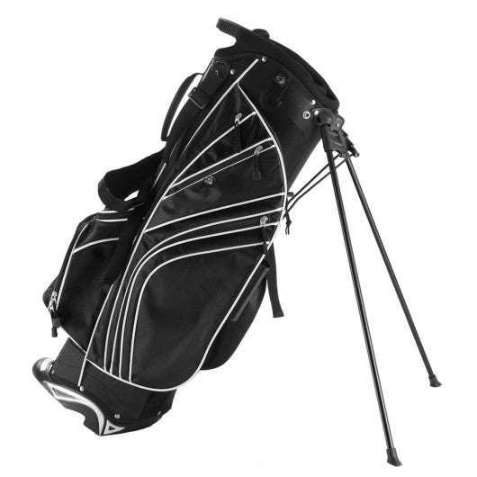 Golf Stand Cart Bag with 6 Way Divider Carry Pockets