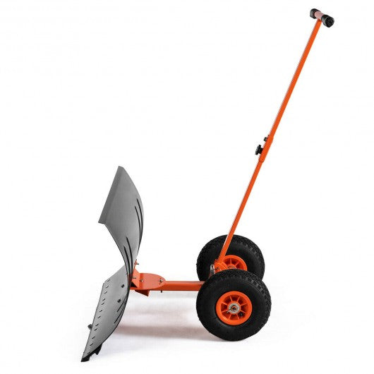 Adjustable Wheeled Snow Pusher/Shovel Heavy