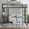 Twin Size Space-Saving Metal Loft Bunk Bed