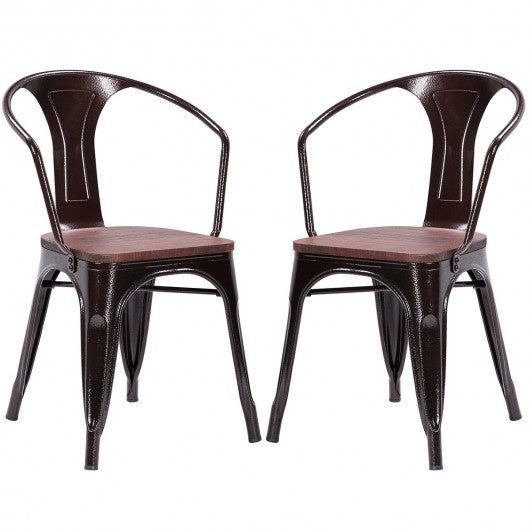 Set of 2 Tolix Style Armchair